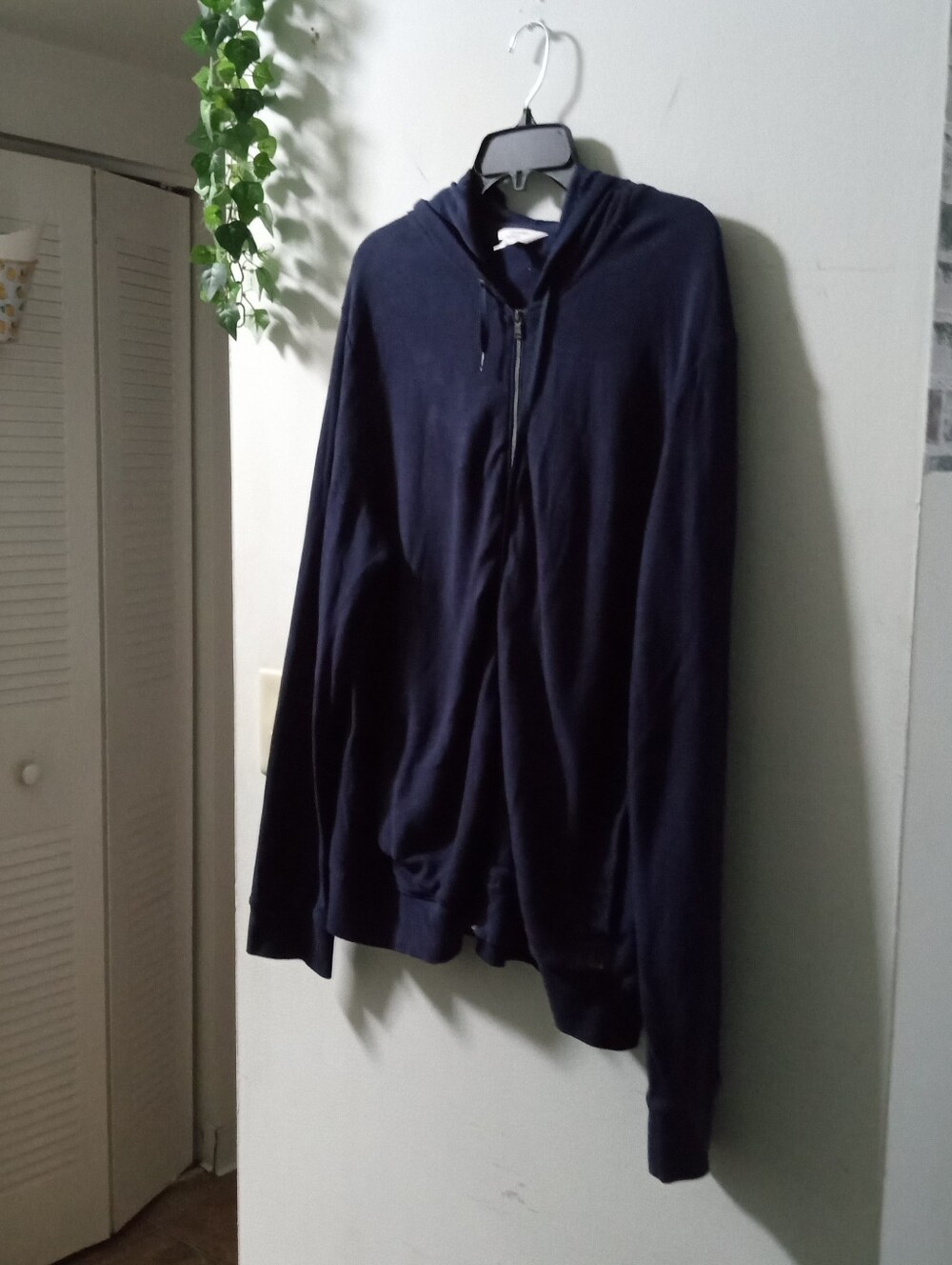 Calvin Klein Men's Navy Full-Zip Hoodie Sweatshirt